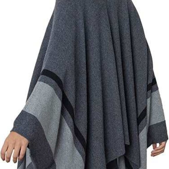 Velvet by Graham & Spencer Women's Harper Blanket Striped Poncho Size XS - Picture 4 of 4